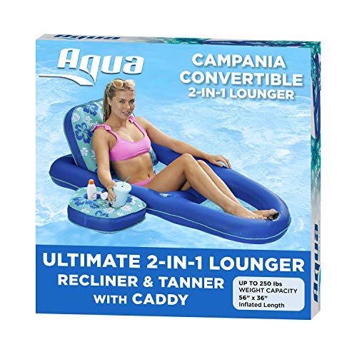 Aqua Campania 2-in-1 Pool Lounger with Caddy