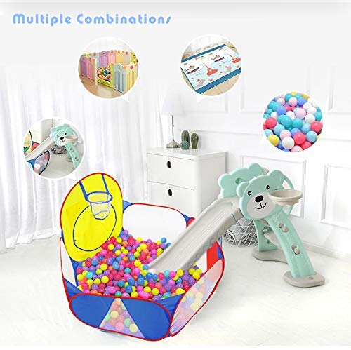 Eocolz Kids Pop Up Ball Pit with Hoop