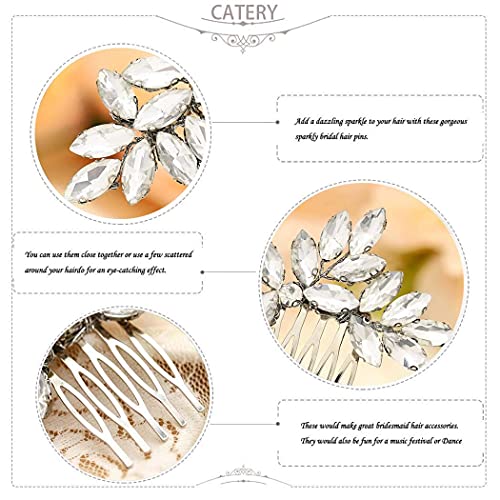 Catery Crystal Bride Wedding Hair Comb Accessories