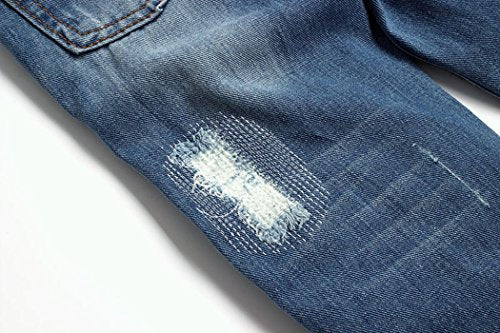 Baby D-Ring Elastic Jean with Ripped Detailing