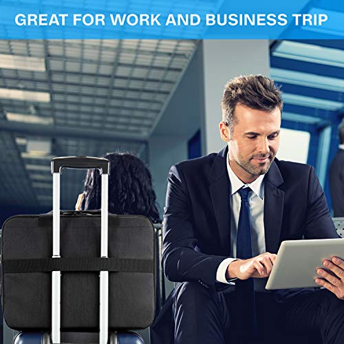 17.3 Inch Laptop Bag,BAGSMART Expandable Briefcase Computer Bag Men Women Lockable,Black