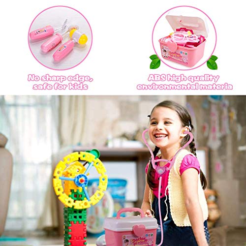 Gifts2U Toy Doctor Kit, 37 Piece Kids Pretend Play Toys Dentist Medical Role Play Educational Toy Doctor Playset for Girls Ages 3-6