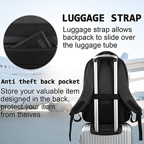 Laptop Backpack, Black (15.6 in)