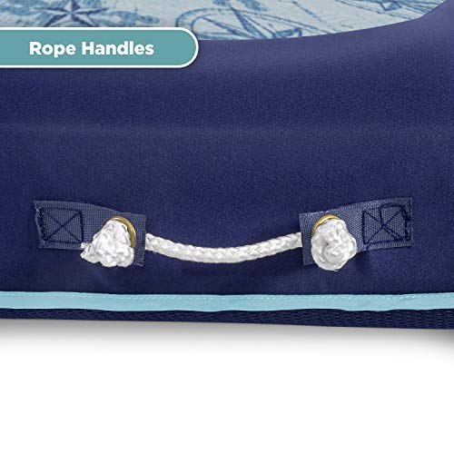 Aqua Luxury Inflatable Pool Float Lounge with Headrest, Backrest & Footrest