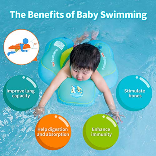 Inflatable swim float waist ring accessory