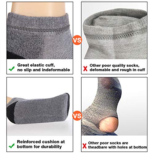 COOVAN Mens Cushion Ankle Socks