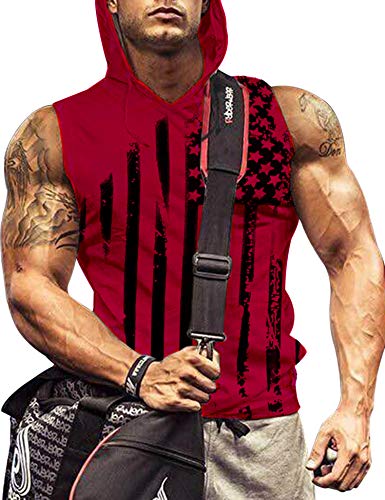 Men's Sleeveless Hooded Tank Top