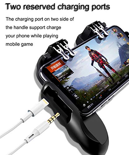 4 Trigger Mobile Game Controller with Cooling Fan 4.7-6.5