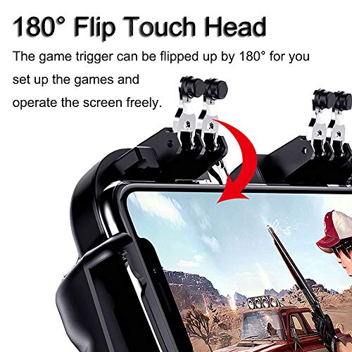 4 Trigger Mobile Game Controller with Cooling Fan 4.7-6.5