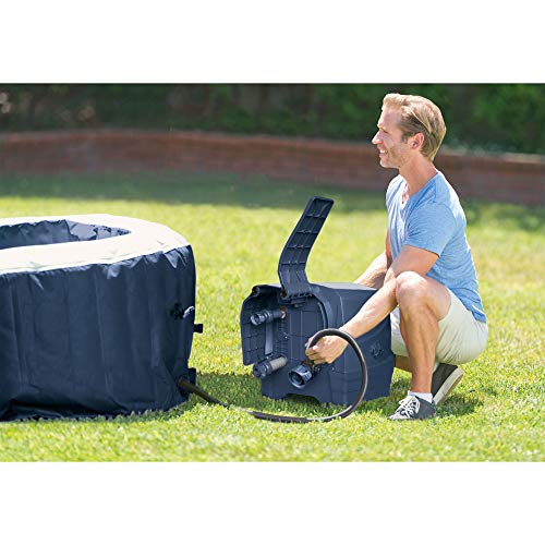 Intex 4-Person Inflatable Hot Tub with 140 Bubble Jets and Heater Pump