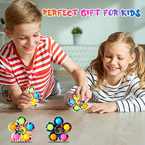Tie Dye Pop Fidget Spinners for Stress Relief and ADHD Anxiety-2 pack