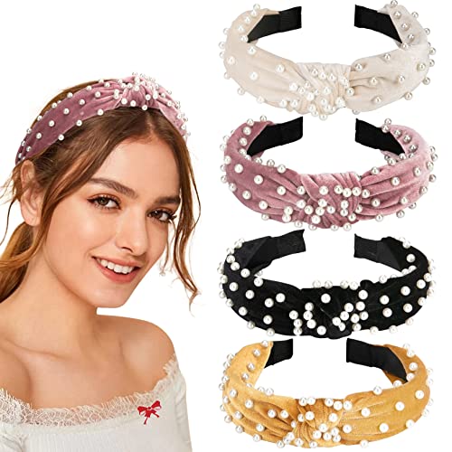 Allucho Fashion Headbands with Pearls