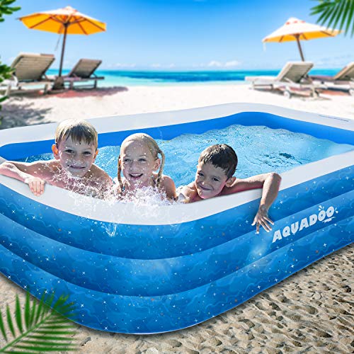 Aquadoo Family Inflatable Swimming Pool - Full-Sized Lounge Pool