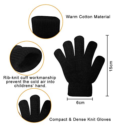ONESING Kids Knit Gloves, 5 Pairs