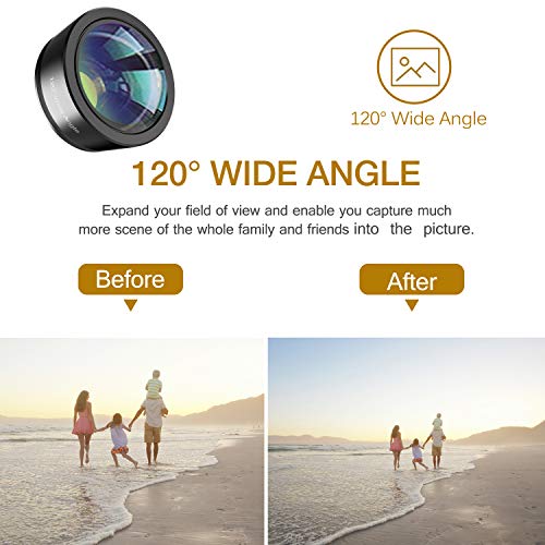 Upgraded 3-in-1 Phone Lens Kit with Fisheye, Macro, and Wide Angle Lenses