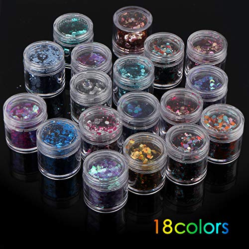 18 Boxes Holographic Cosmetic Festival Chunky Glitters