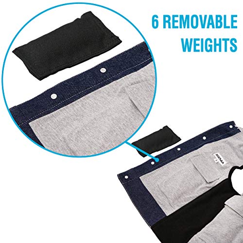 ZooVaa Kids' Weighted Sensory Vest, Denim