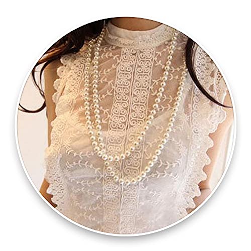 White Pearl Beaded Necklace