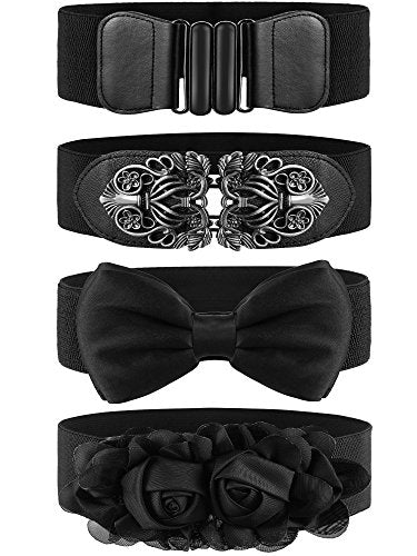 Vintage Retro Stretch Waist Belts for Women