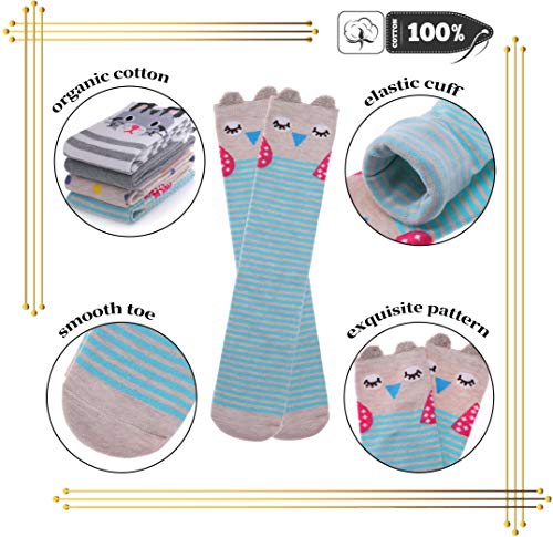 Animal Knee-High Socks for Girls