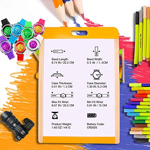 Kids Waterproof Digital Sport Watch (Girls/Boys, LED Alarm Stopwatch)