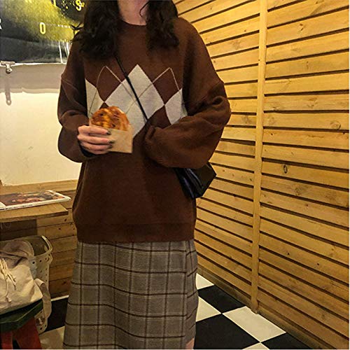 Geometric Argyle Sweater