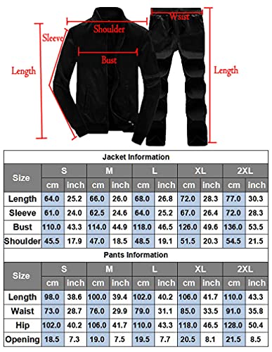 Lavnis Men's Casual Tracksuit Long Sleeve Running Jogging Athletic Sports Set Gray XL