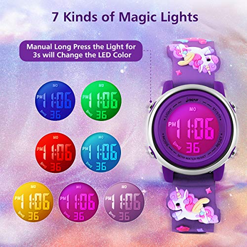 3D Cartoon Digital Waterproof Watch (Girls, Ages 3-12)