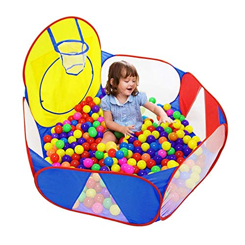 Eocolz Kids Pop Up Ball Pit with Hoop