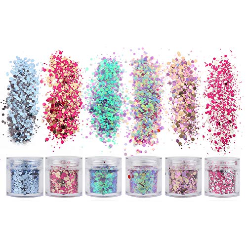 18 Boxes Holographic Cosmetic Festival Chunky Glitters
