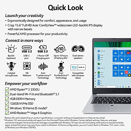 Acer Aspire 5 A515-46-R14K Slim Laptop