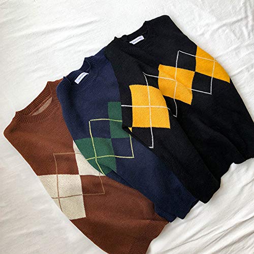 Geometric Argyle Sweater