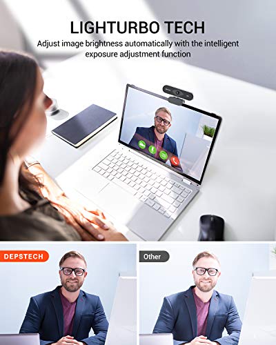 Webcam with Microphone, DEPSTECH 1080P HD Webcam and Gaming