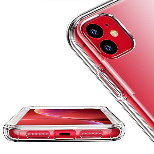 COOLQO 3-in-1 Clear Case with 2 Tempered Glass Screen Protectors for iPhone 11