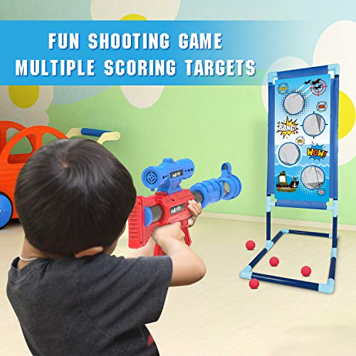 OleFun Shooting Game Toy for Kids - 2 Foam Ball Guns & Target - Compatible with Nerf Guns