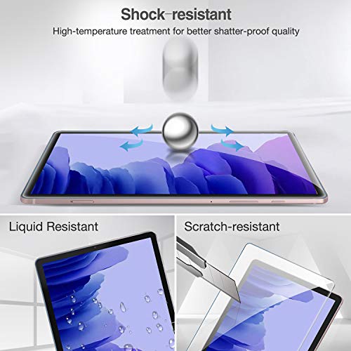 [2 Pack] ProCase Galaxy Tab A7 10.4 2020 Screen Protector T500 T505 T507, Tempered Glass Screen Film Guard for 10.4 Inch Galaxy Tab A7 2020 Tablet SM-T500 SM-T505 SM-T507