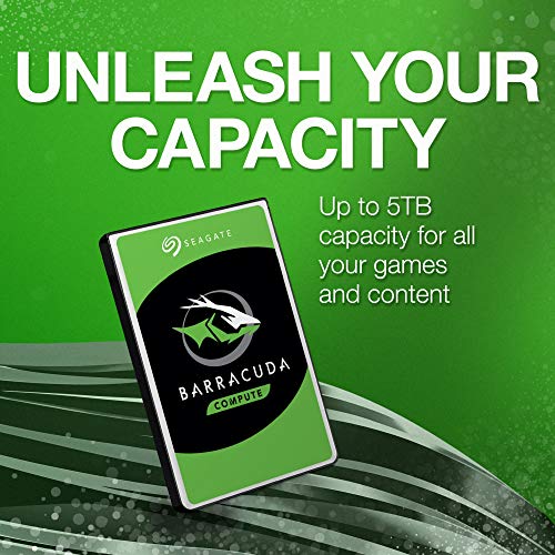 Seagate BarraCuda 1TB Internal Hard Drive HDD – 2.5 Inch SATA 6 Gb/s 5400 RPM 128MB Cache for PC Laptop – Frustration Free Packaging (ST1000LM048)