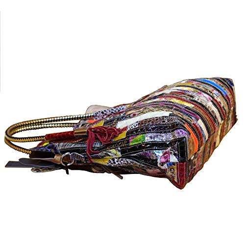 Segater Multicolor Genuine Leather Hobo Purse