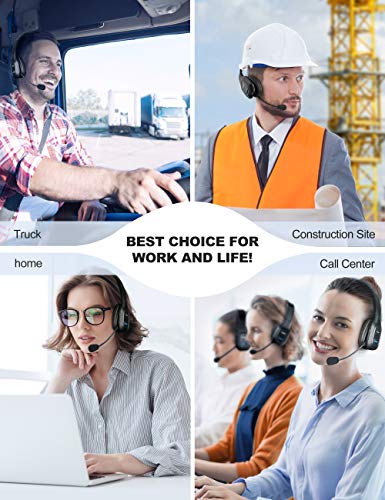 TECKNET Bluetooth Trucker Headset with Noise Canceling