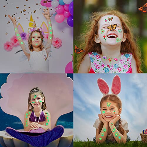 Sinmoe 400 Pieces Glow Temporary Tattoos for Kids