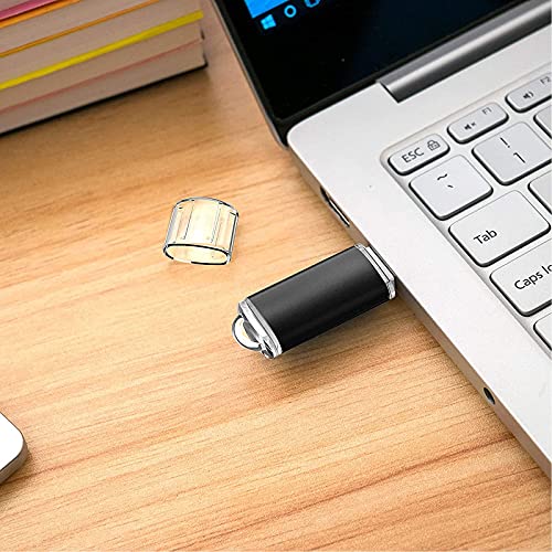 TOPESEL 5 Pack 32GB USB 2.0 Flash Drive Memory Stick Thumb Drives (5 Mixed Colors: Black Blue Green Red Silver)