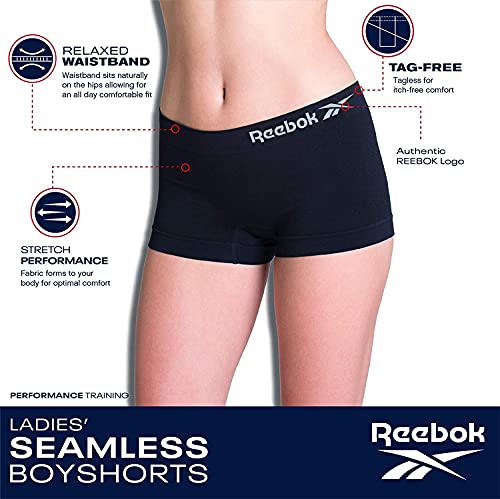 Reebok Women's Performance Boyshorts, 4-Pack