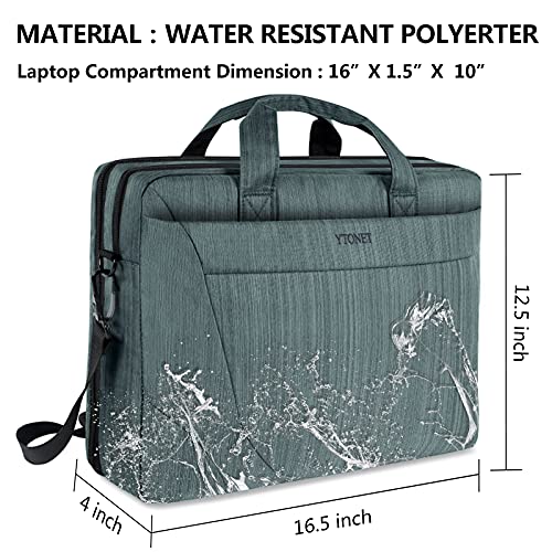 17 Inch Laptop Bag, Water Resistant Computer Bag with USB Port for Men, TSA Large Laptop Briefcase for Business Travel School, Messenger Bag with Shoulder Strap Fits Up to 17.3 In Laptops Notebook