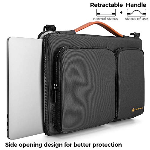 tomtoc 360 Protective Laptop Shoulder Bag for 13-inch MacBook Air 2018-2021 M1/A2337 A2179, MacBook Pro 13.3 2016-2021 M1/A2338 A2251, 12.3 Surface Pro 8/X/7+/7/6/5, Waterproof Notebook Case Sleeve