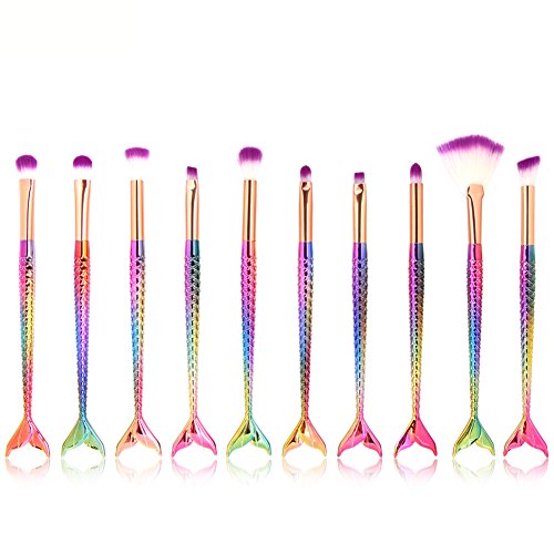 Tenmon Mermaid Eye Makeup Brushes Set