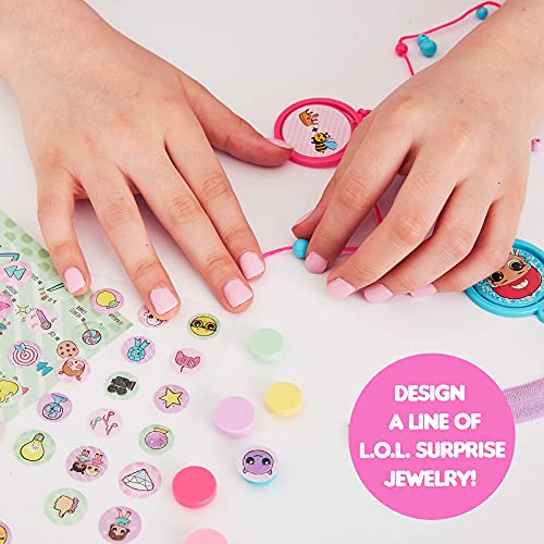 L.O.L. Surprise! Secret Message Jewelry - LOL Dolls DIY Jewelry Making Craft Kit - Create Bracelets & Accessories with 400+ Beads & Charms, Sticker Sheets, Secret Decoder & More - Great Gift for Girls