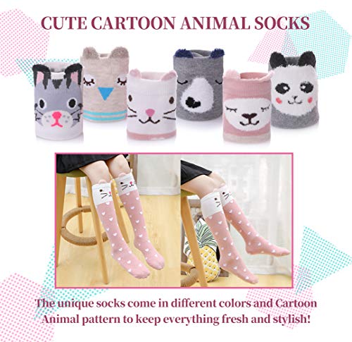 Animal Knee-High Socks for Girls