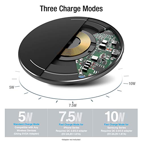 TOZO W1 Wireless Charger - Thin & Fast Charging Pad