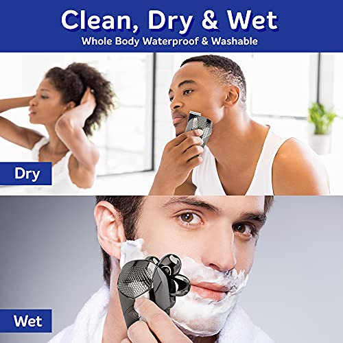 AidallsWellup Men's 5-in-1 Electric Head Shaver