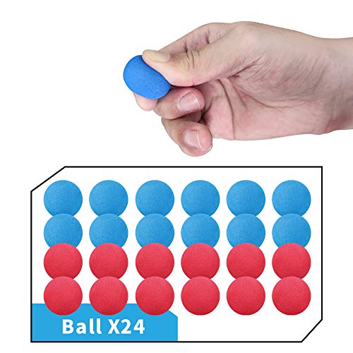 YEEBAY Shooting Game Toy for Kids - 2pk Foam Ball Popper Air Guns & Target - Compatible with Nerf Toys